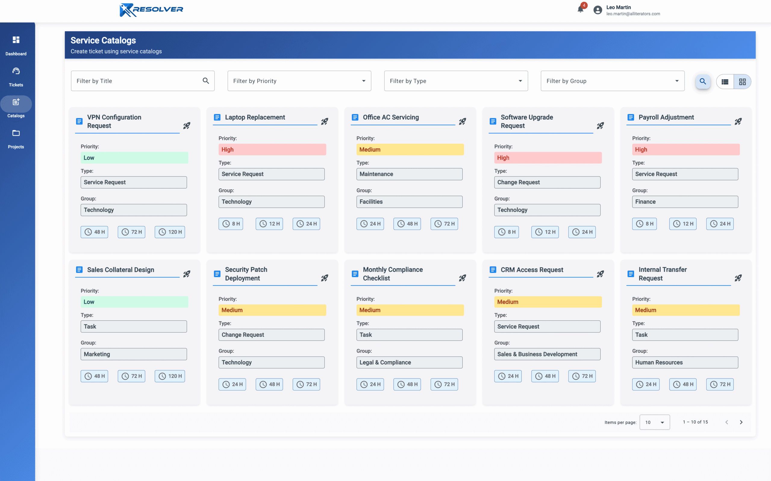 Click Ticket Creation